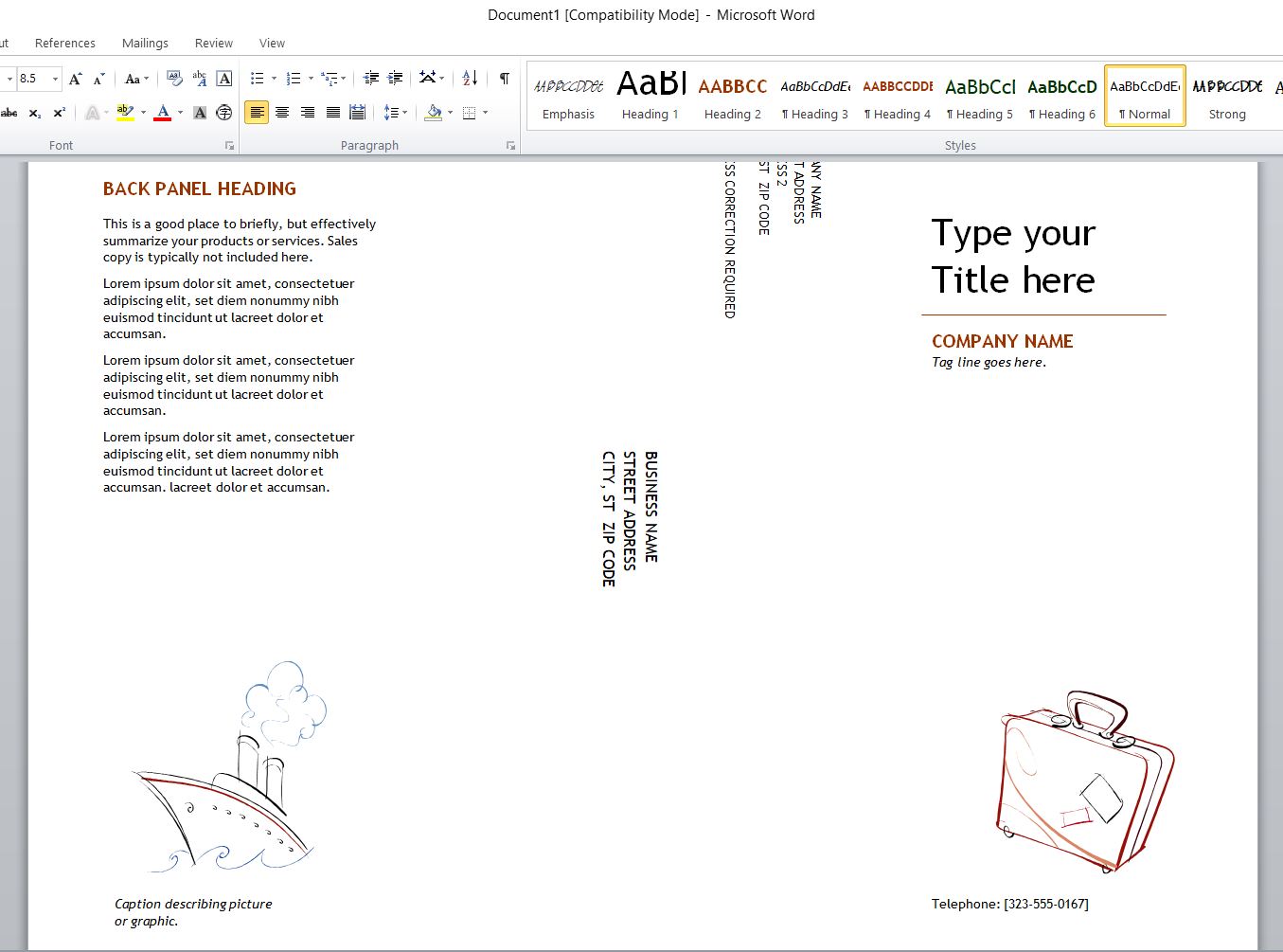 Word 2010 có nhiều mẫu thiết kế tờ rơi cho bạn sử dụng
